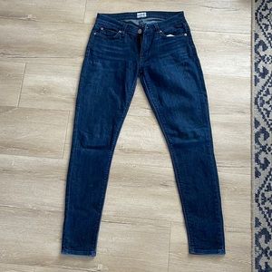 Womens Hudson Krista Super Skinny Denim Jeans Size 28 Dark Wash